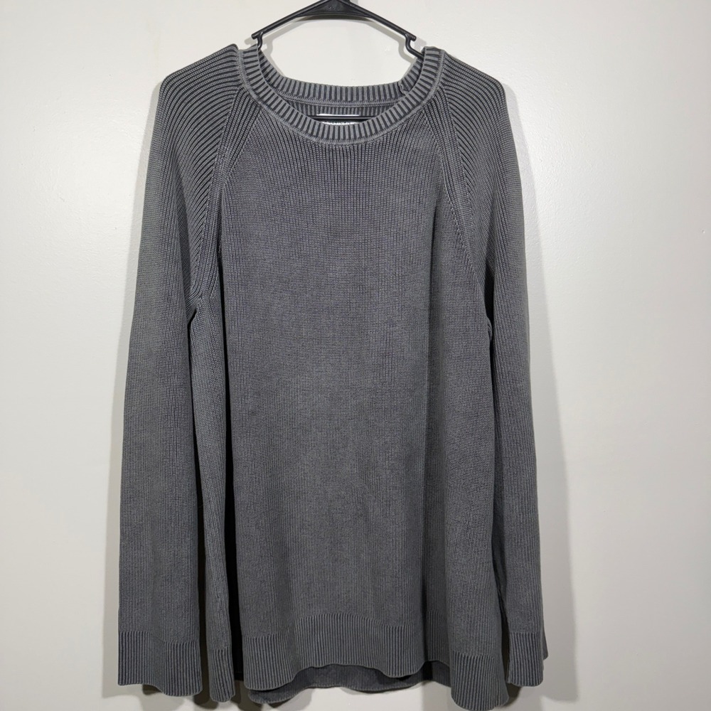 American Eagle Mens XXL Gray Cotton Blend Knit‎ Crewneck Sweater